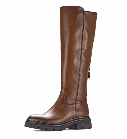 Gabor 71.859.24 Sattel Brown Knee High Boots M Width Shafting