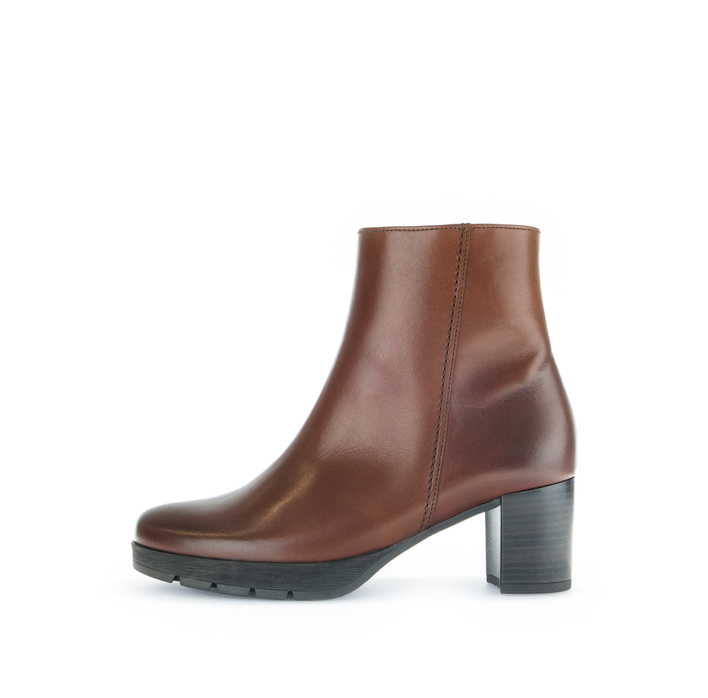 Gabor Comfort 72.071.55 Sattel Brown G Fit Block Heel Ankle Boots