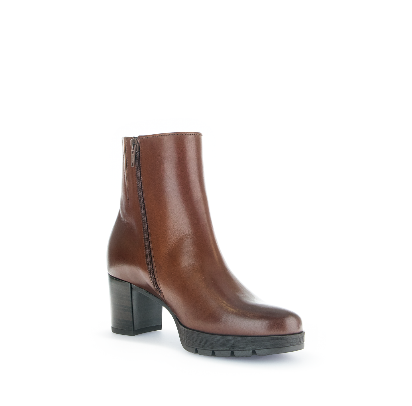 Gabor Comfort 72.071.55 Sattel Brown G Fit Block Heel Ankle Boots