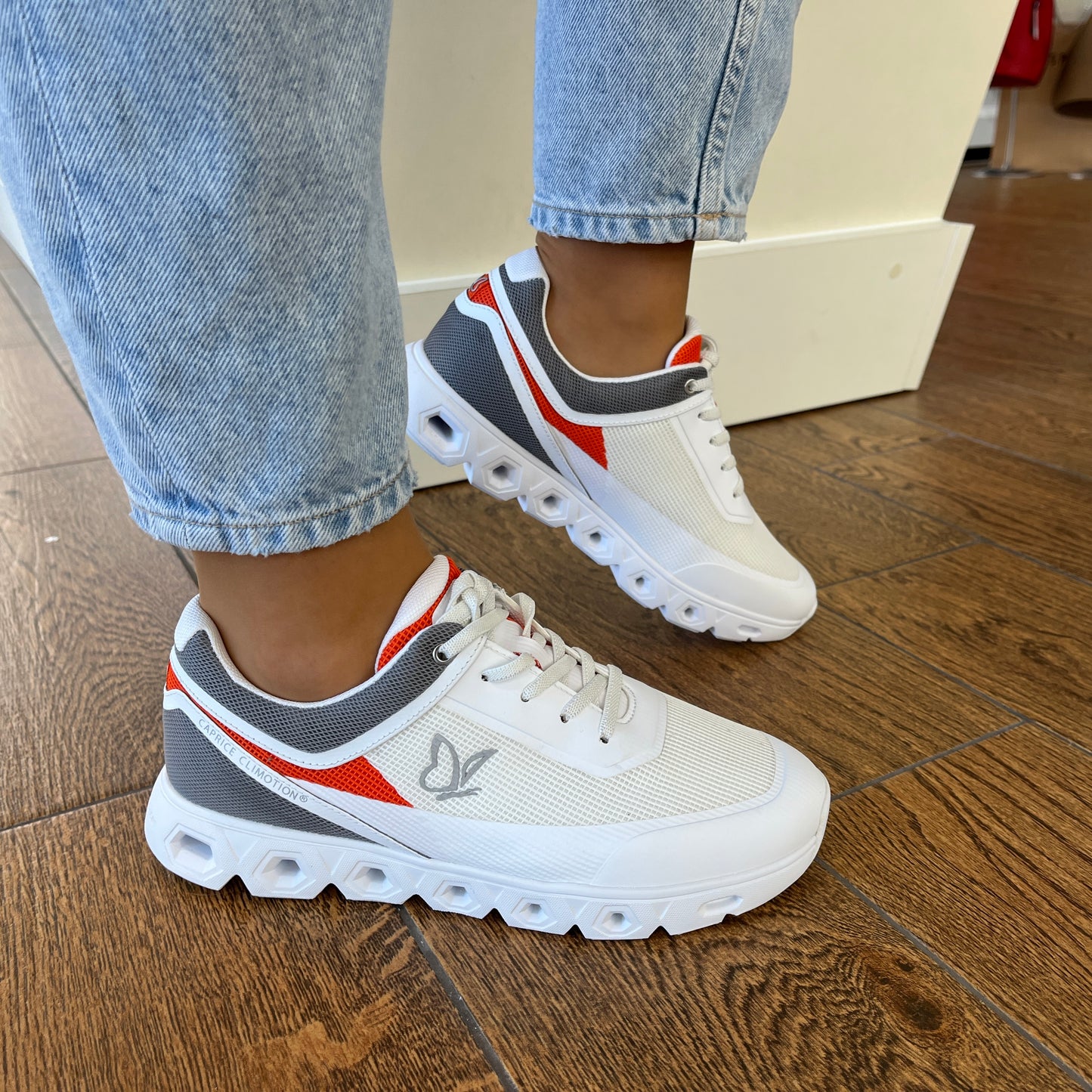 Caprice 9-23703-44-218 Light Grey & White Sneakers