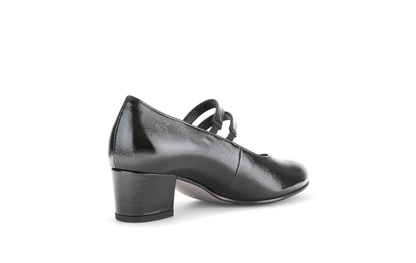Gabor Comfort 72.212.97 Black G Fit Block Heel Mary Jane Shoes
