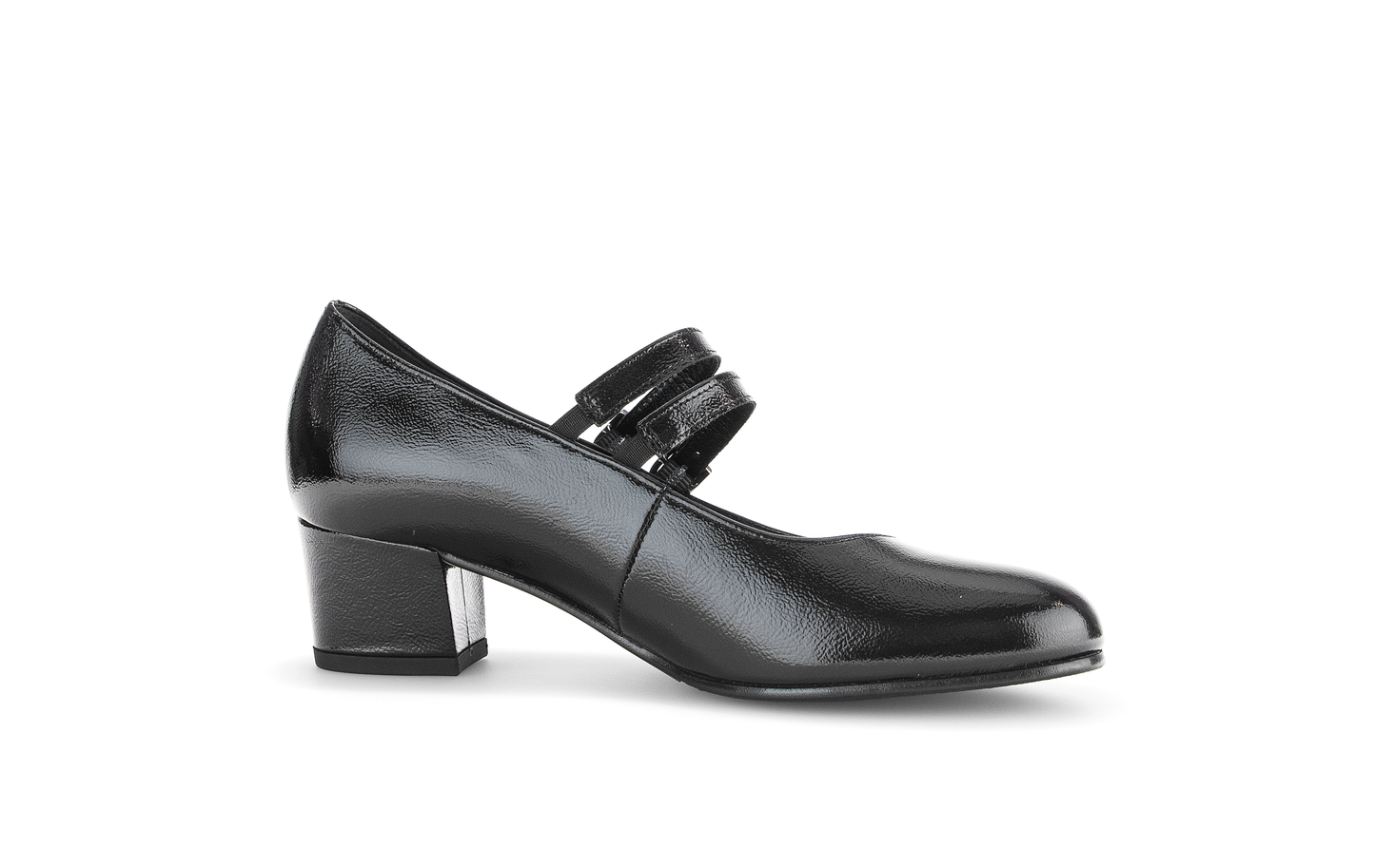 Gabor Comfort 72.212.97 Black G Fit Block Heel Mary Jane Shoes