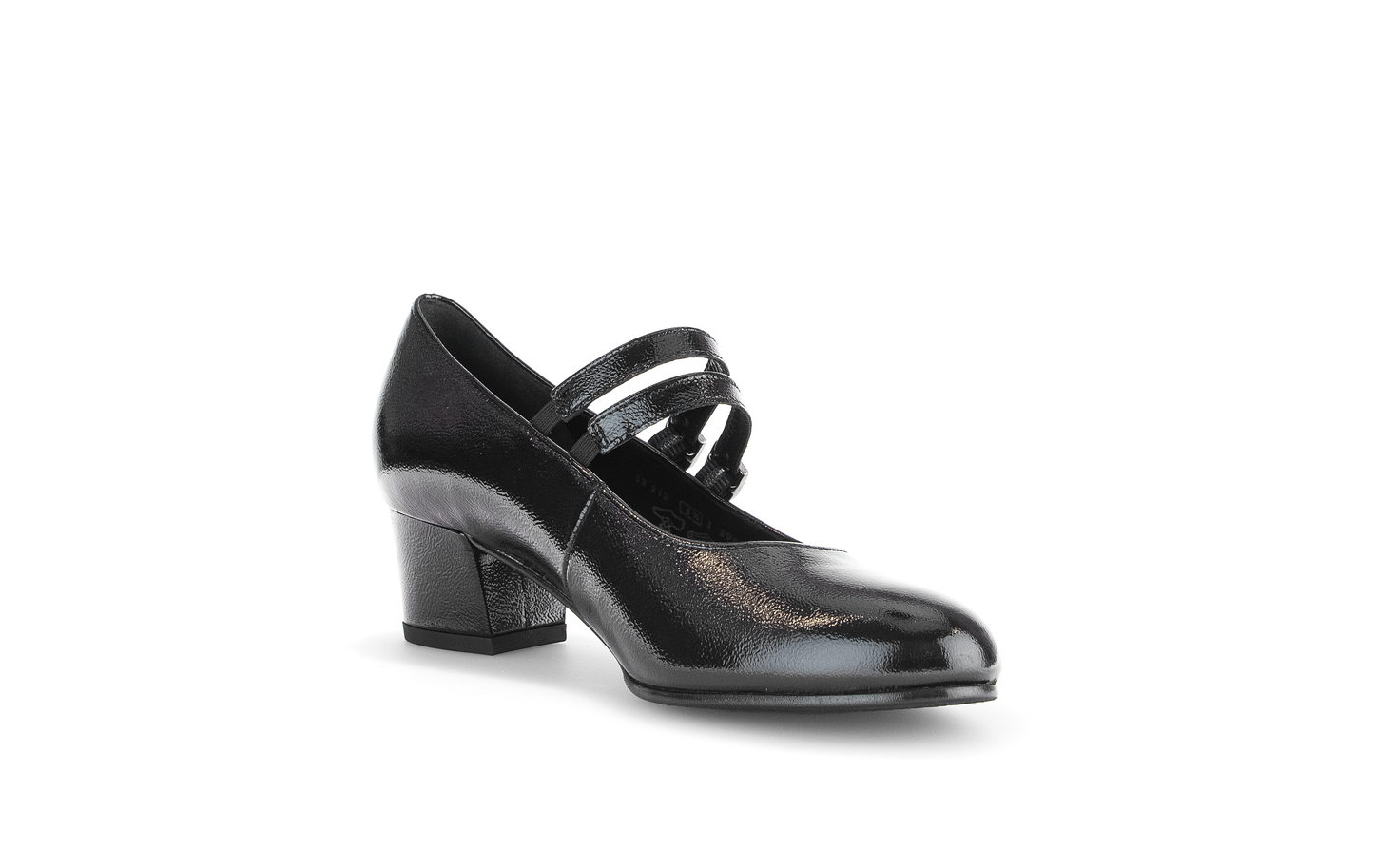 Gabor Comfort 72.212.97 Black G Fit Block Heel Mary Jane Shoes