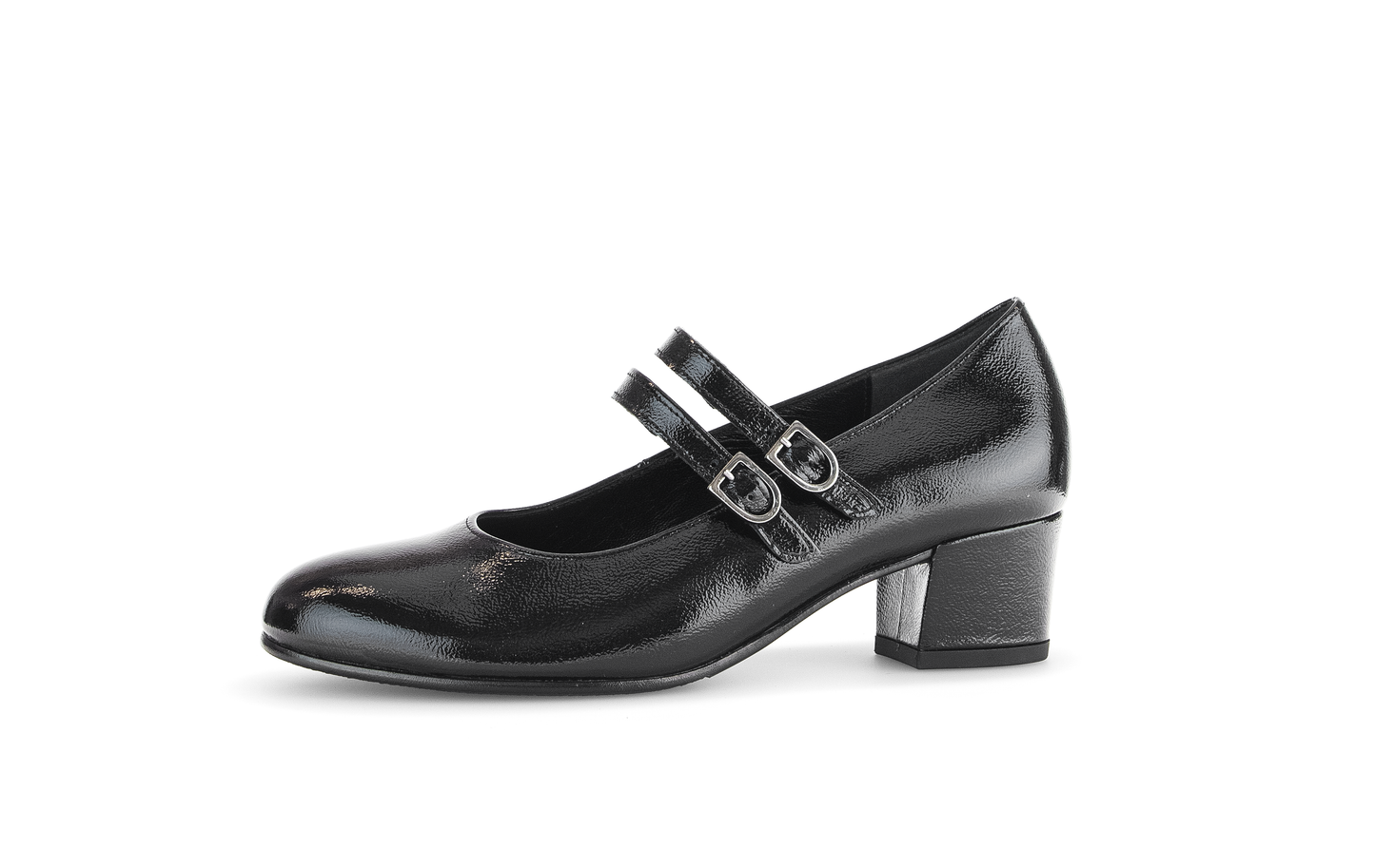 Gabor Comfort 72.212.97 Black G Fit Block Heel Mary Jane Shoes