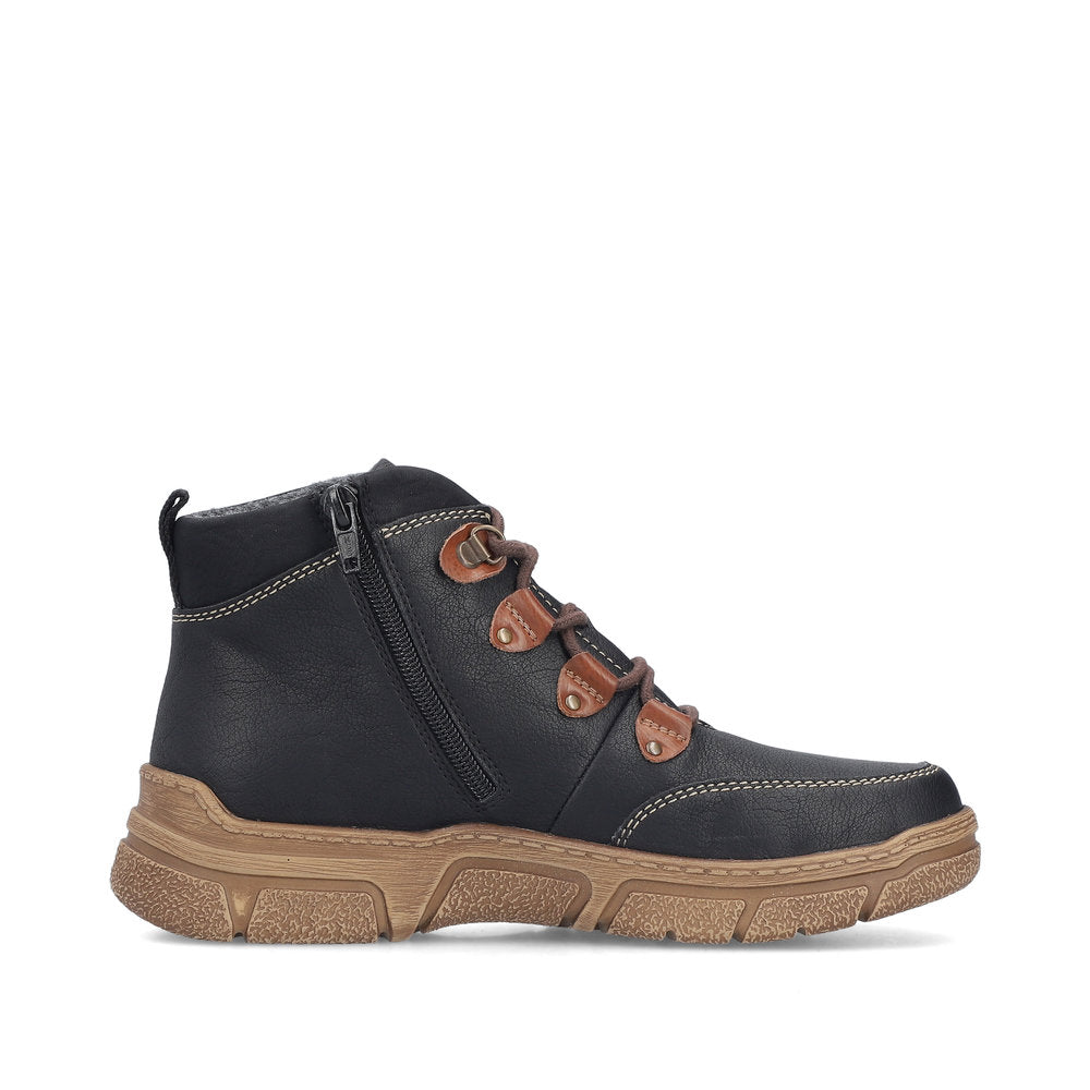 Rieker 72313-00 Black H Fit Ankle Boots