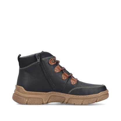 Rieker 72313-00 Black H Fit Ankle Boots
