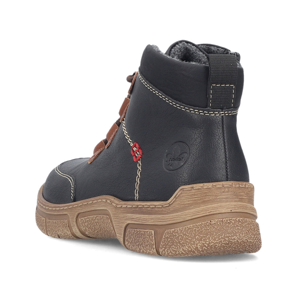 Rieker 72313-00 Black H Fit Ankle Boots
