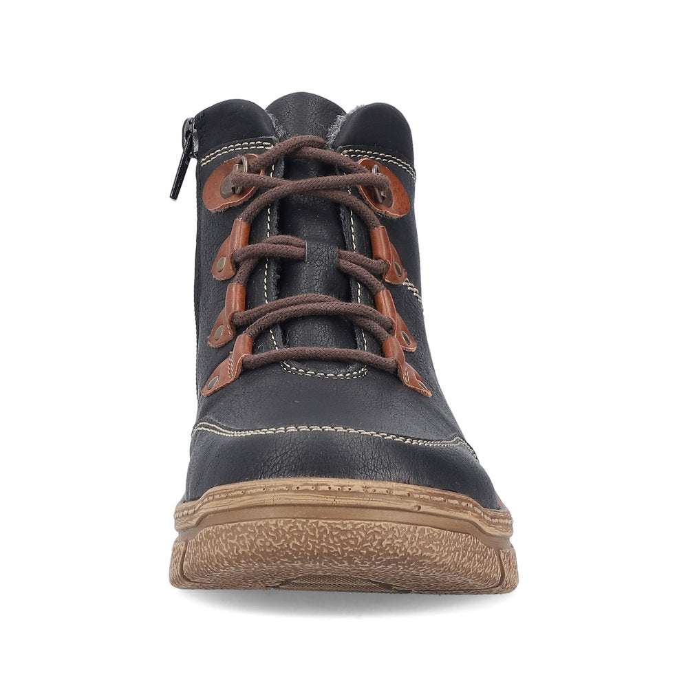 Rieker 72313-00 Black H Fit Ankle Boots