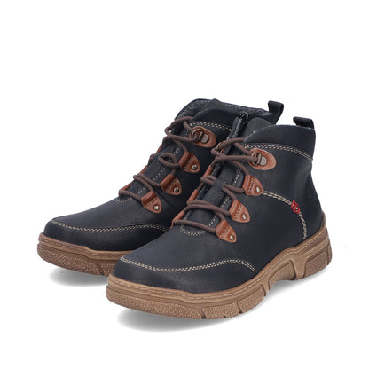 Rieker 72313-00 Black H Fit Ankle Boots