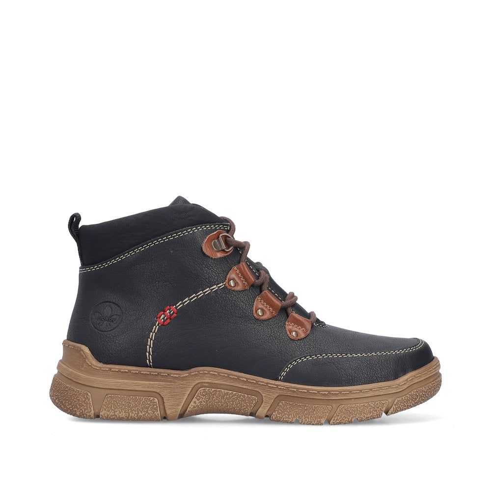 Rieker 72313-00 Black H Fit Ankle Boots
