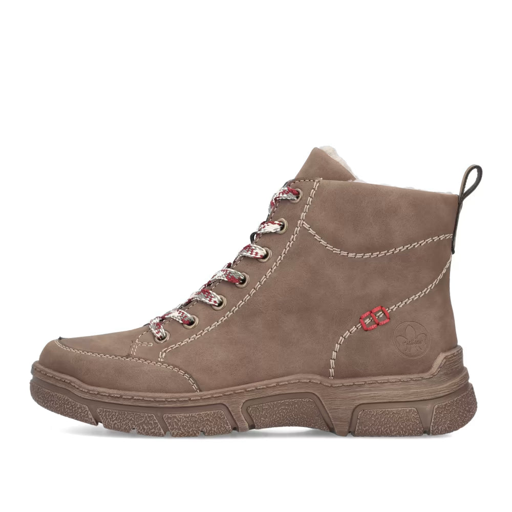 Rieker 72320-24 Brown H Fit Lace Boots