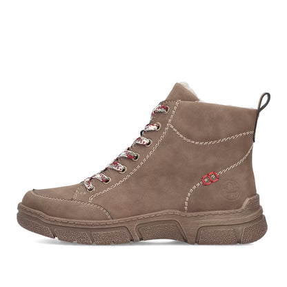 Rieker 72320-24 Brown H Fit Lace Boots