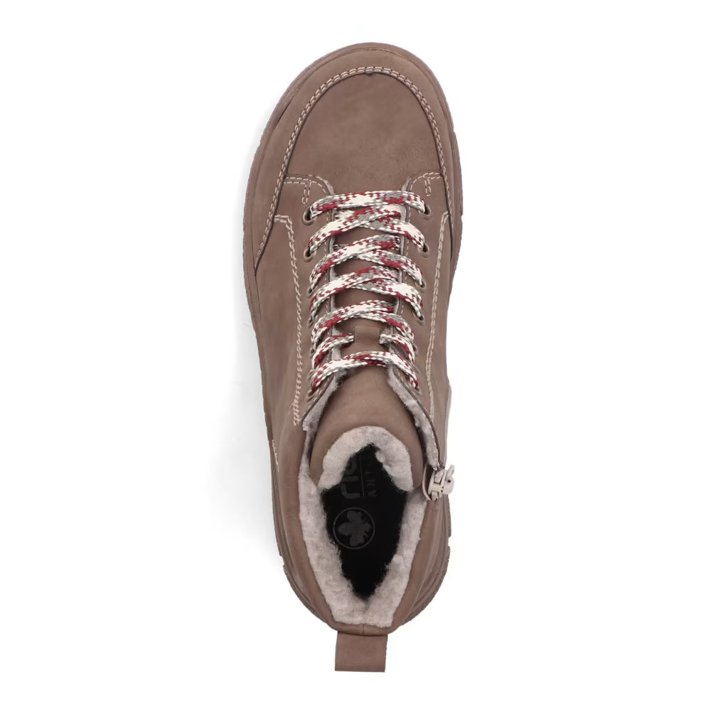 Rieker 72320-24 Brown H Fit Lace Boots