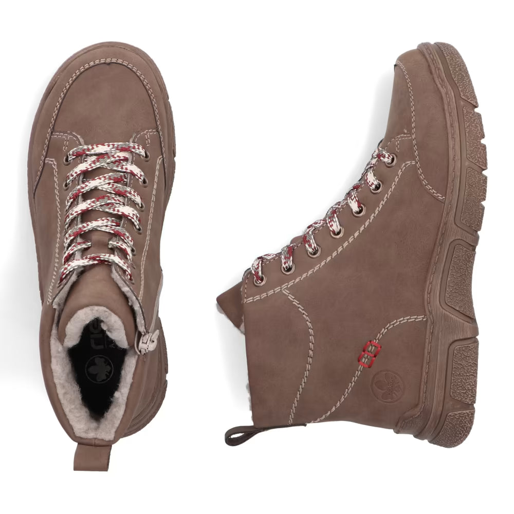 Rieker 72320-24 Brown H Fit Lace Boots