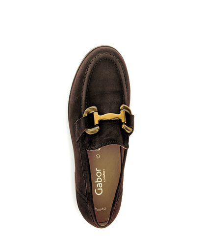 Gabor Comfort 72.422.41 Chocolate Brown G Fit Slip On Loafers