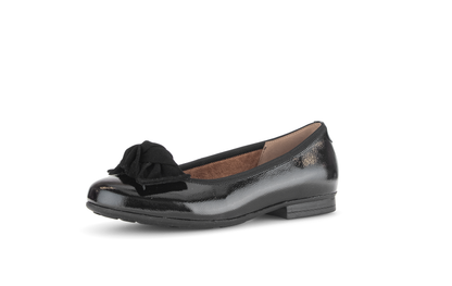 Gabor Comfort 72.462.97 Black Patent G Fit Slip On Pumps