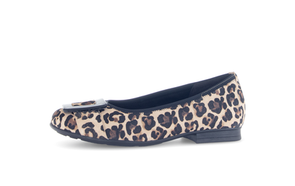 Gabor Comfort 72.463.90 Leopard Print Natural/Black G Fit Slip On Pumps