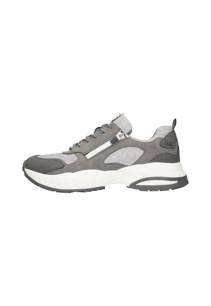 Waldlaufer 725001 100 201 Grey Combi Sneakers with Side Zip