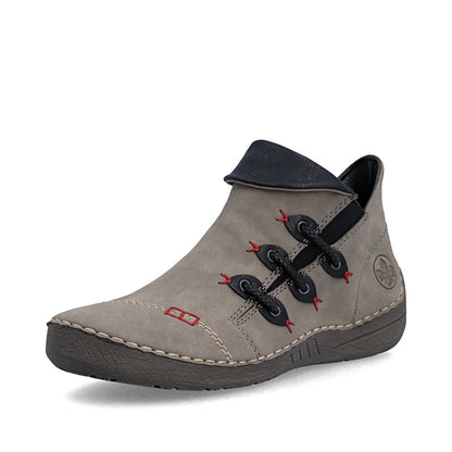 Rieker 72581-42 Grey & Black Ankle Boots