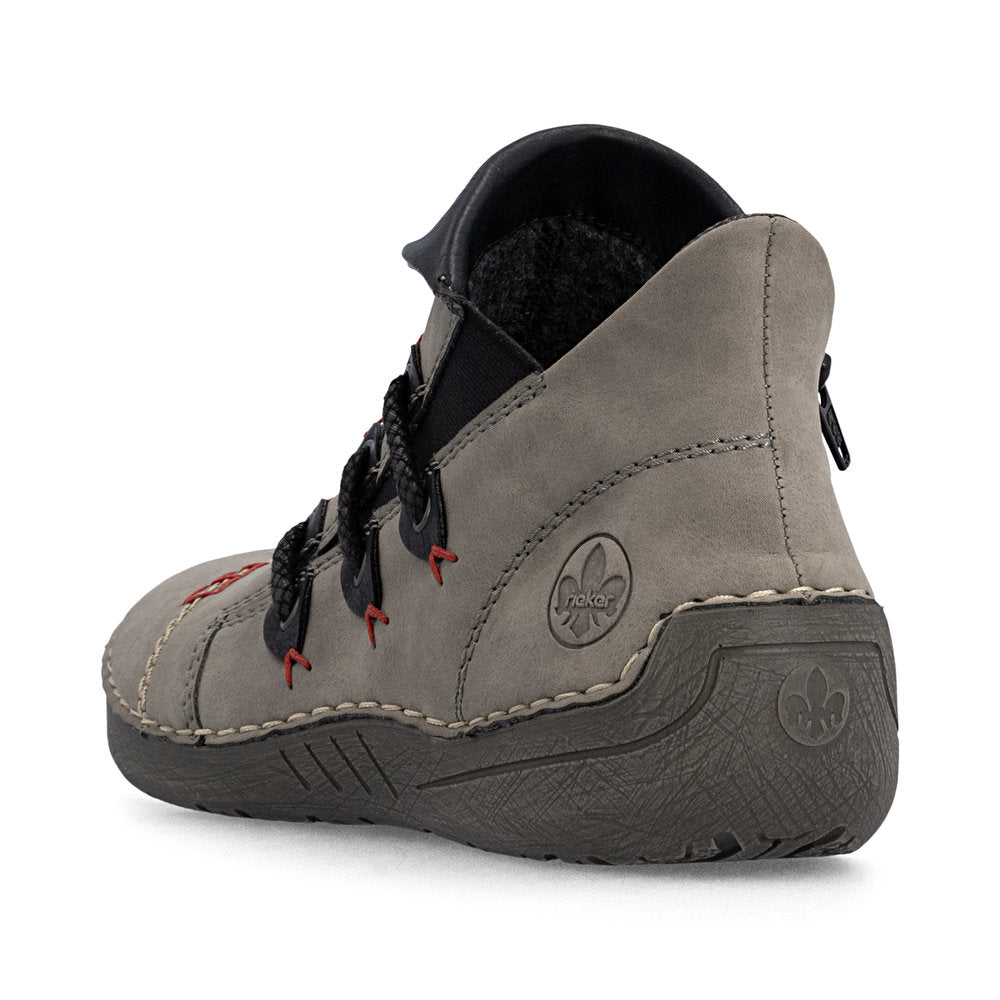 Rieker 72581-42 Grey & Black Ankle Boots
