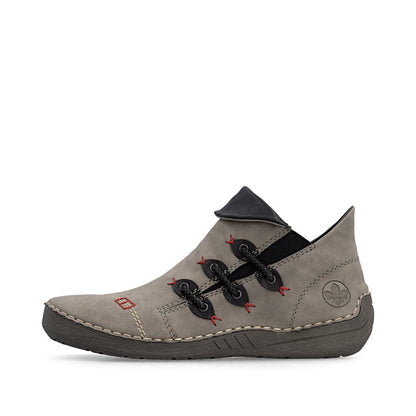 Rieker 72581-42 Grey & Black Ankle Boots