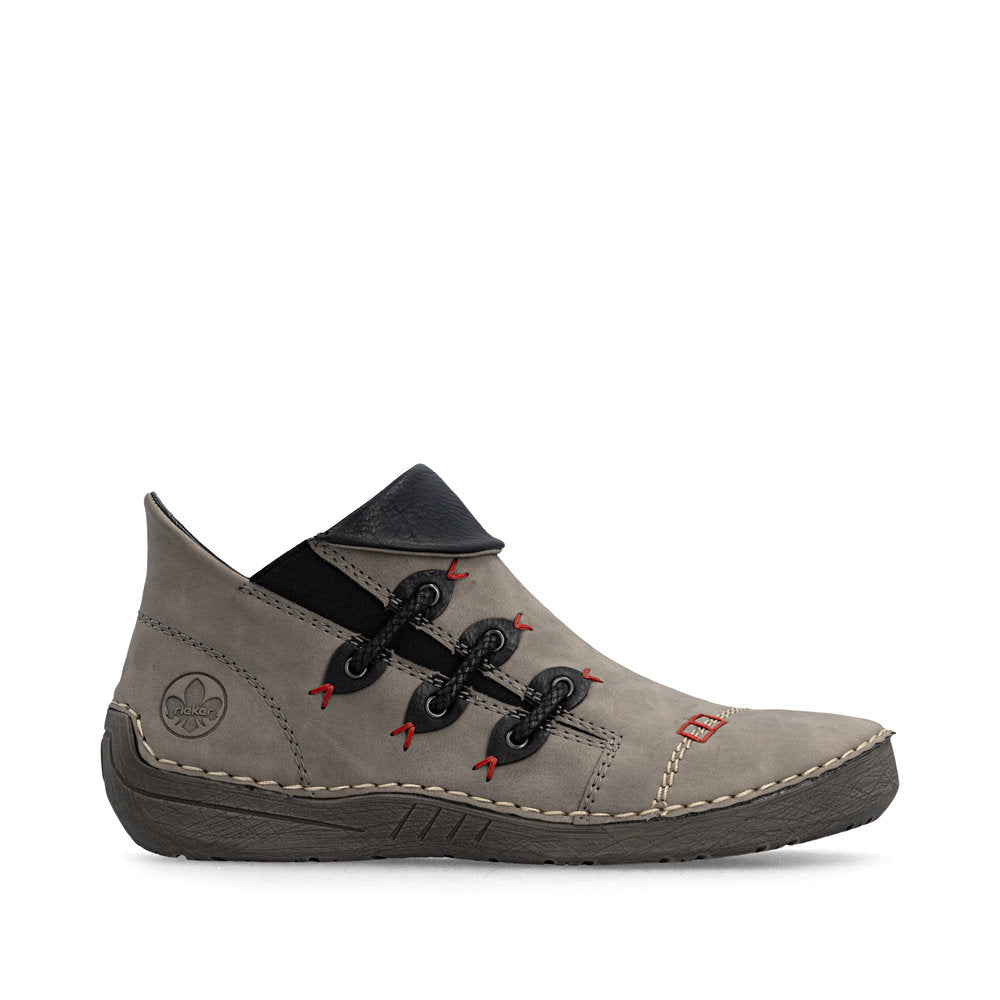 Rieker 72581-42 Grey & Black Ankle Boots