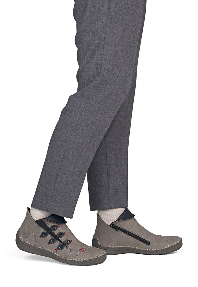 Rieker 72581-42 Grey & Black Ankle Boots