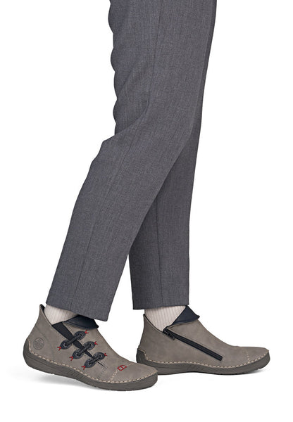 Rieker 72581-42 Grey & Black Ankle Boots