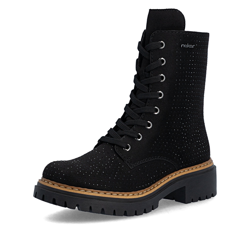 Rieker 72609-00 Black Laced Boots