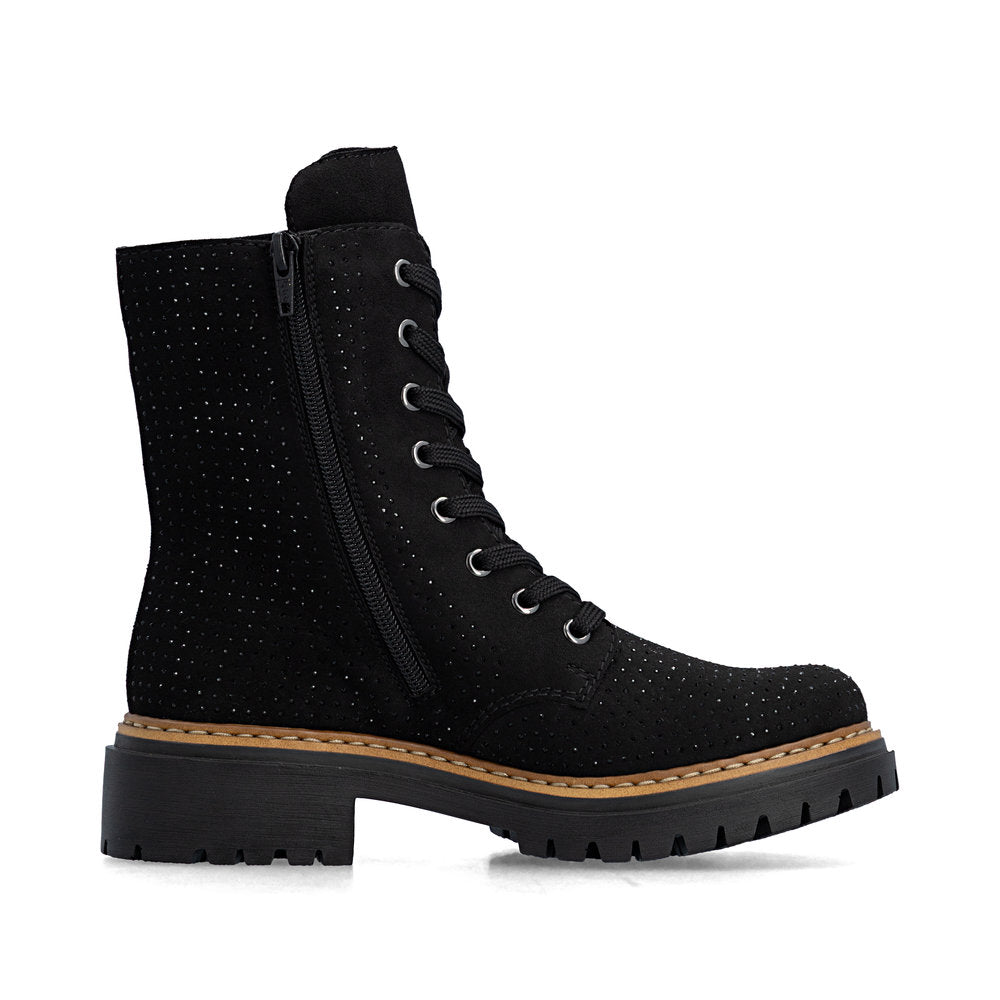 Rieker 72609-00 Black Laced Boots