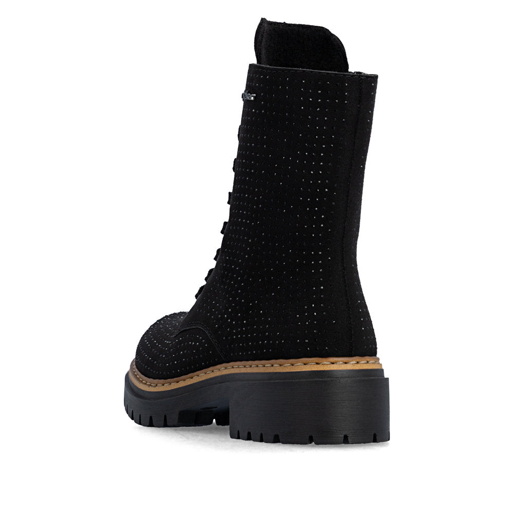 Rieker 72609-00 Black Laced Boots