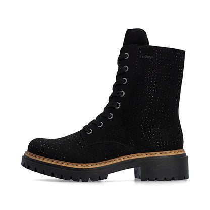 Rieker 72609-00 Black Laced Boots