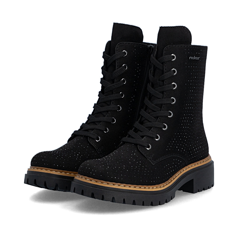 Rieker 72609-00 Black Laced Boots