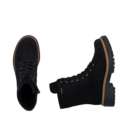 Rieker 72609-00 Black Laced Boots