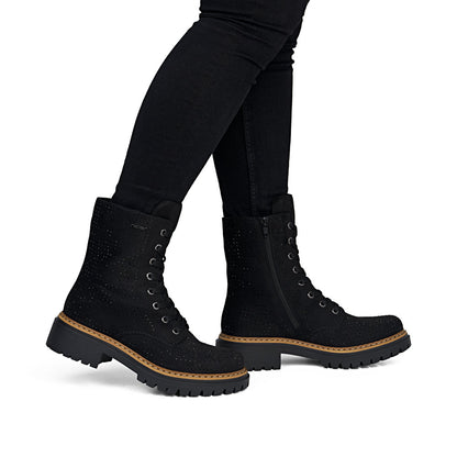 Rieker 72609-00 Black Laced Boots
