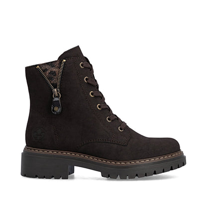 Rieker 72617-25 Nougat Brown Lace Boots
