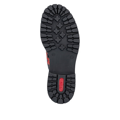 Rieker 72617-90 Black Flower Multi Red Boots