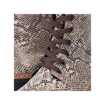 Rieker 72627-64 Beige & Black Snake Print Boots