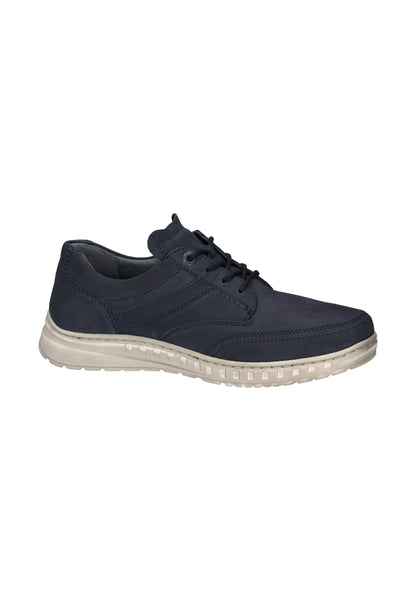 Waldlaufer 727003 191 217 H Fit Navy Nubuck Lace & Zip Shoes