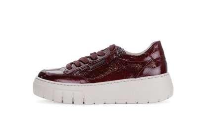 Gabor 73.220.95 Bordo Burgundy Side Zip Sneakers