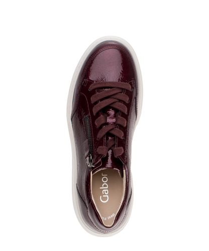 Gabor 73.220.95 Bordo Burgundy Side Zip Sneakers