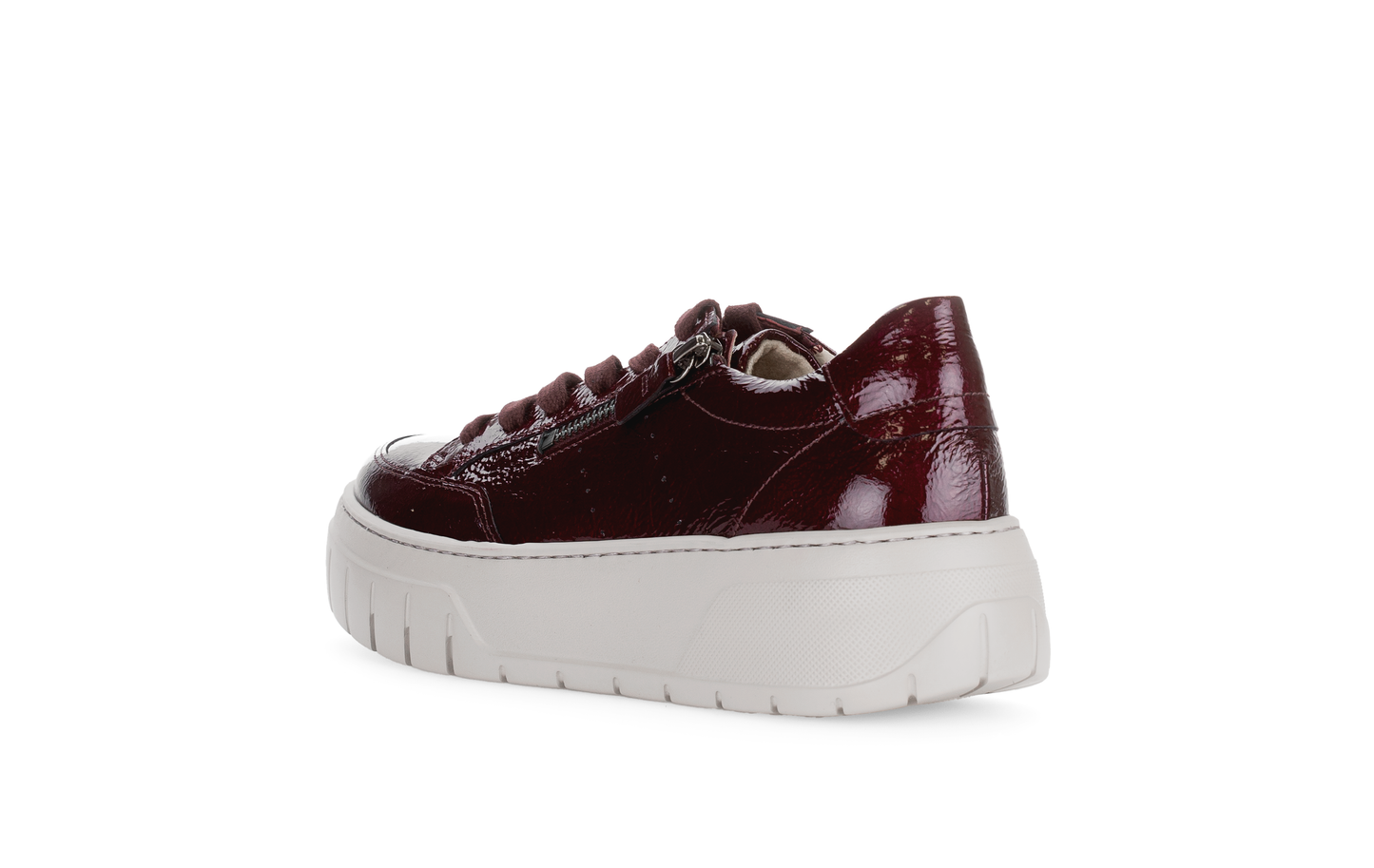 Gabor 73.220.95 Bordo Burgundy Side Zip Sneakers