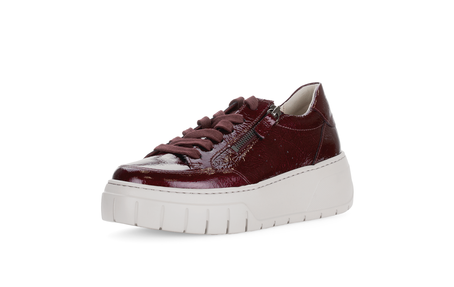 Gabor 73.220.95 Bordo Burgundy Side Zip Sneakers
