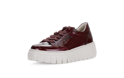 Gabor 73.220.95 Bordo Burgundy Side Zip Sneakers