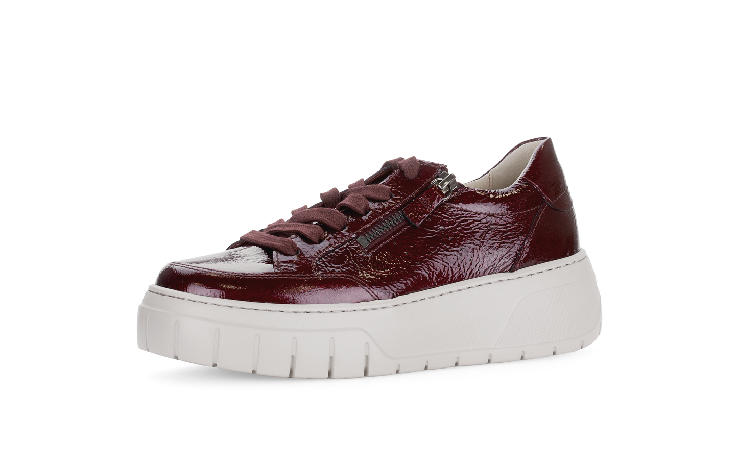 Gabor 73.220.95 Bordo Burgundy Side Zip Sneakers