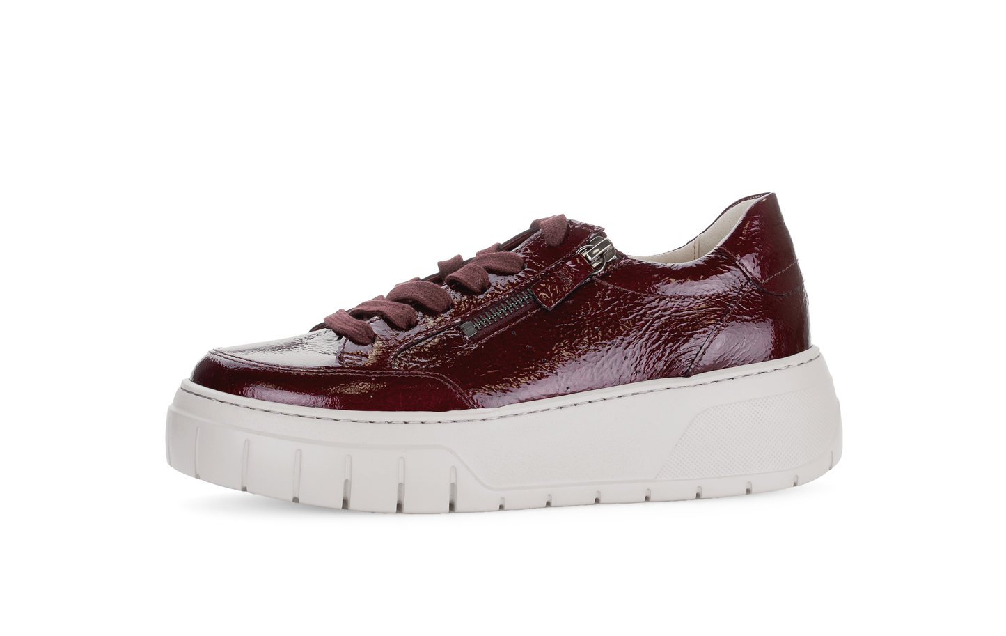 Gabor 73.220.95 Bordo Burgundy Side Zip Sneakers