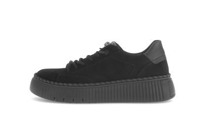 Gabor 73.243.17 Black Elastic Lace Trainers