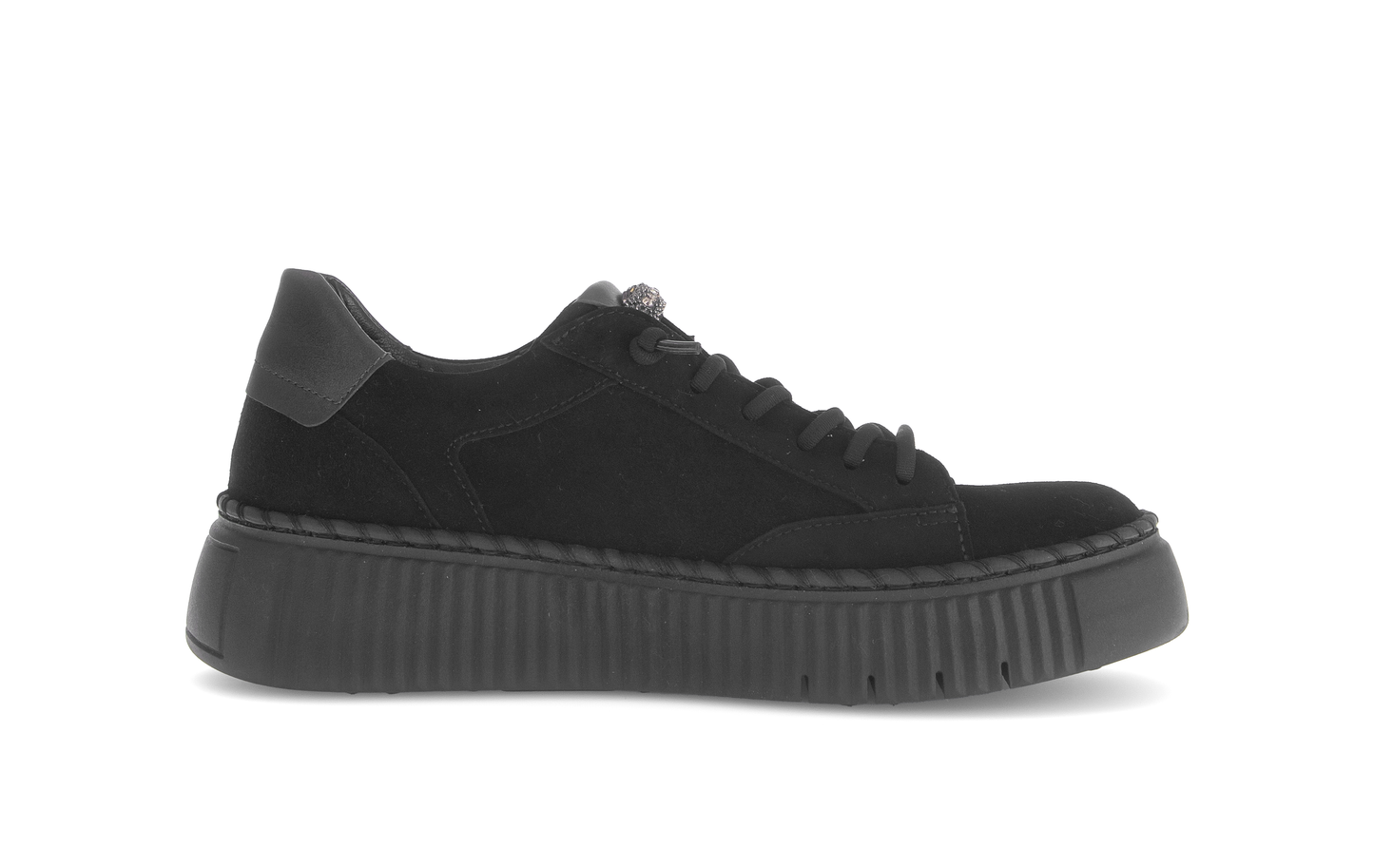 Gabor 73.243.17 Black Elastic Lace Trainers