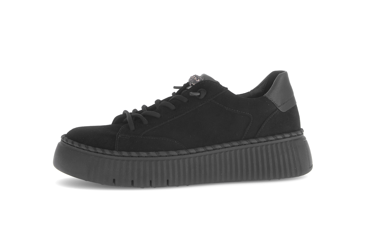 Gabor 73.243.17 Black Elastic Lace Trainers