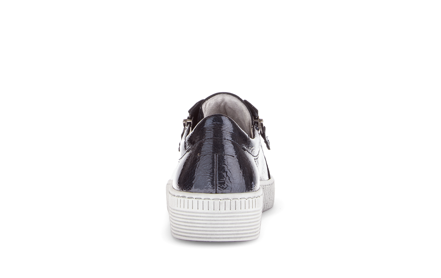 Gabor 73.334.96 Dark Blue/Navy Patent Trainers with Twin Zip